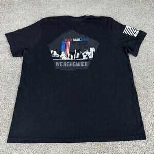 Nine Line Shirt Mens 2XL Black We Remember 9/11 Military Patriotic Short Sleeve